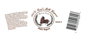 Beltane Farm: 100% Goat's Milk Yogurt arched connecticut label.