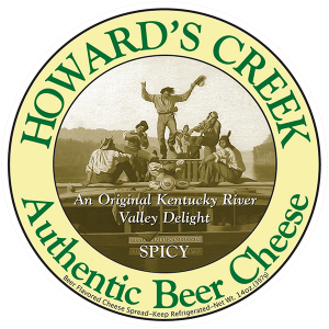 Howard's Creek Authentic Beer Kentucky Cheese Label.