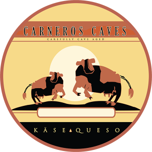Carneros Caves cave aged Kase Queso california cheese label.