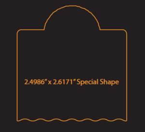 2.4986 x 2.6171 special shape cheese label