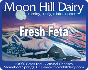 Moon Hill Dairy: Fresh Feta Cheese label.